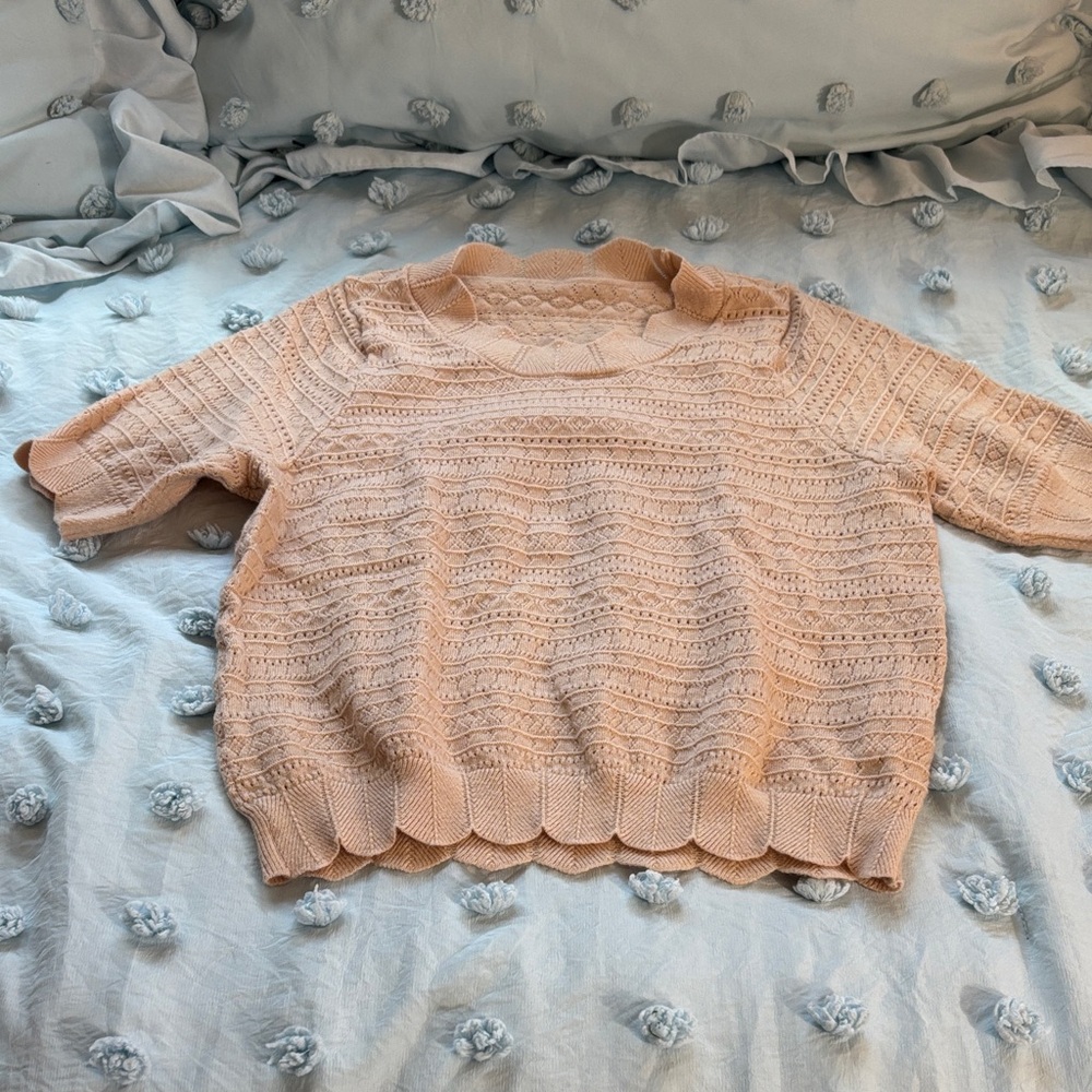 SHEIN Cream Knit Women's Sweater